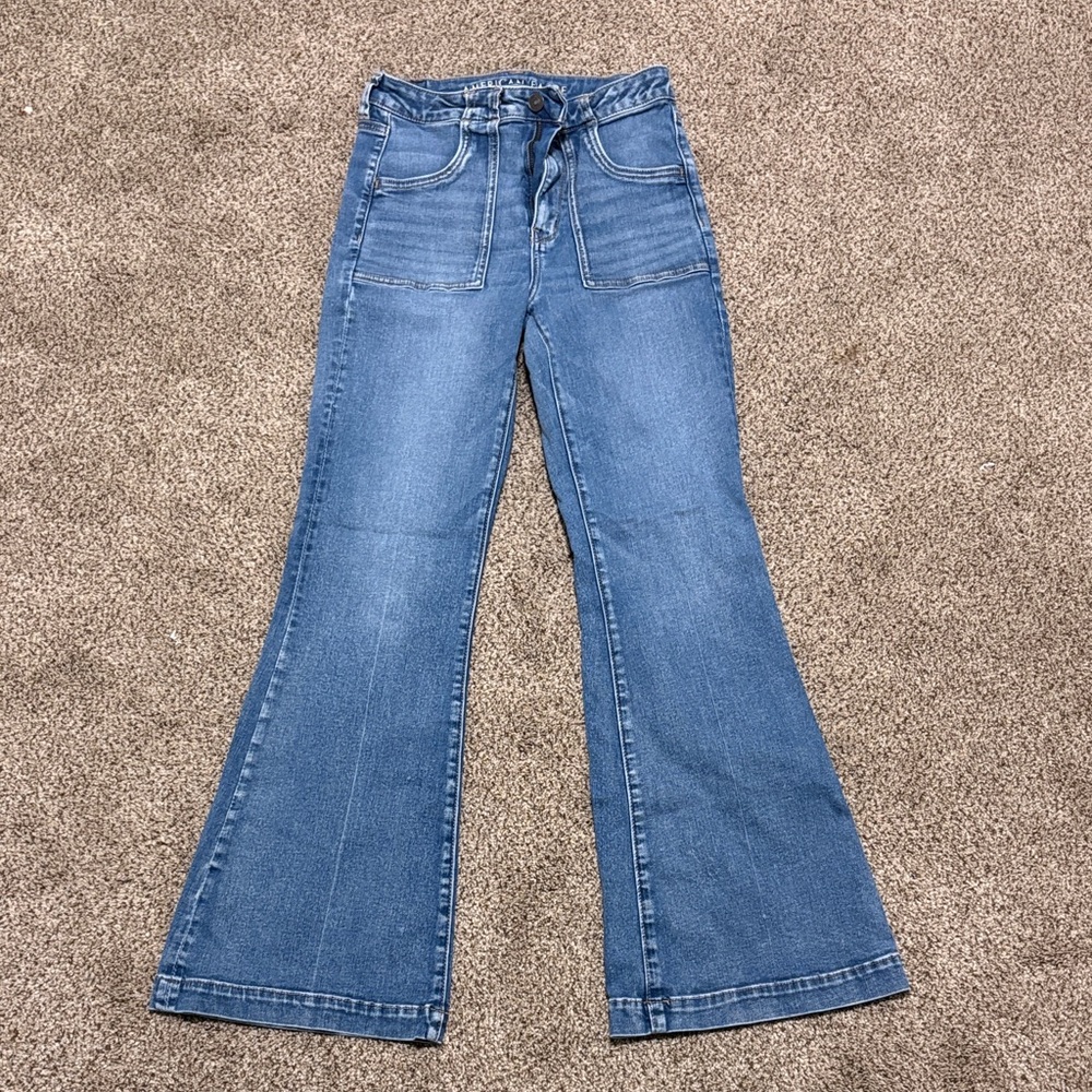 American eagle high rise flare jean